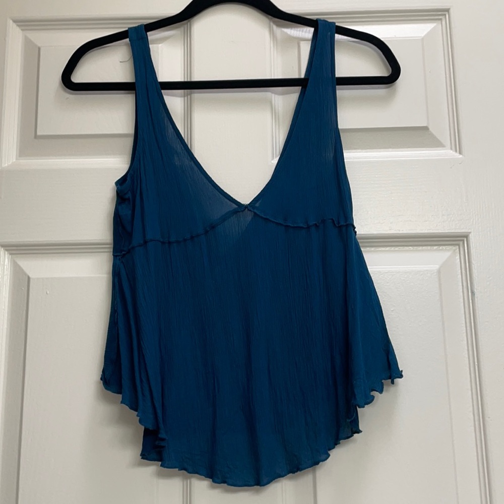 Intimately Free People Blue Tank Top